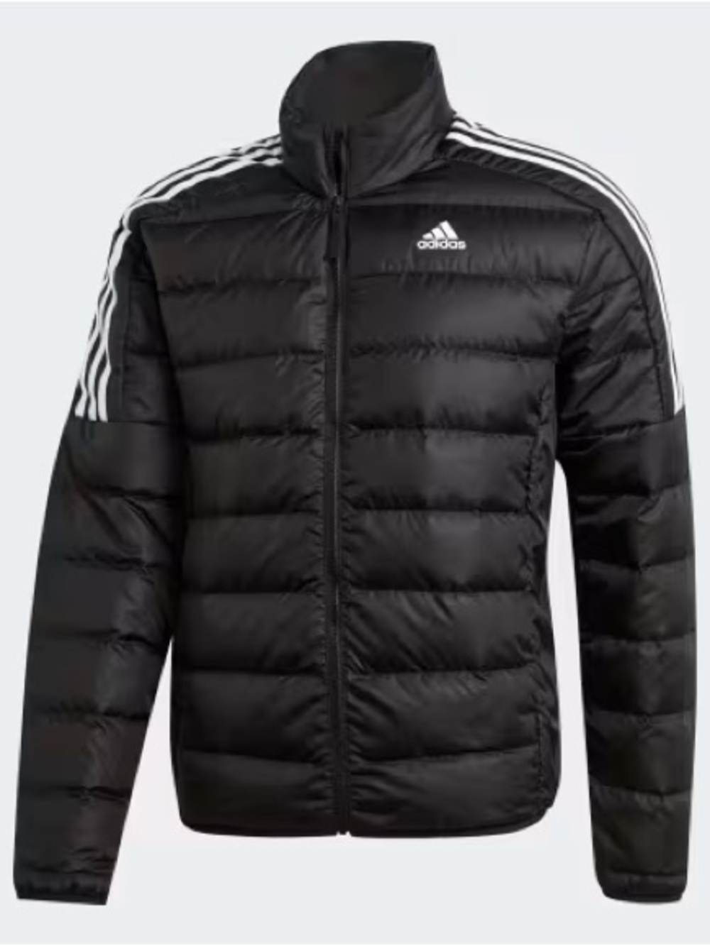 adidas Essentials Down Puffer Jacket Black 3-Stripes GH4589 Men’s Large